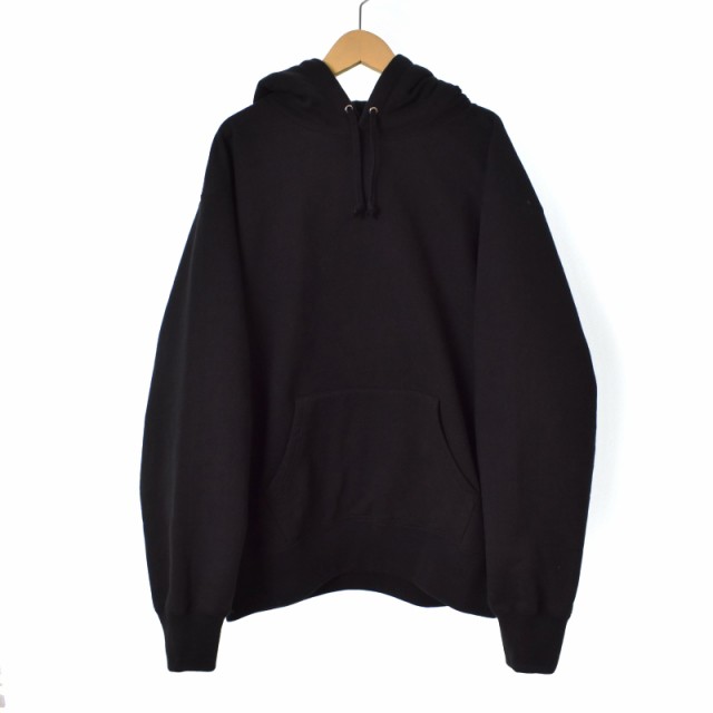 シュプリーム 22AW Satin Applique Hooded Sweatshirt サテンバックロゴプルオーバーパーカー  メンズ M