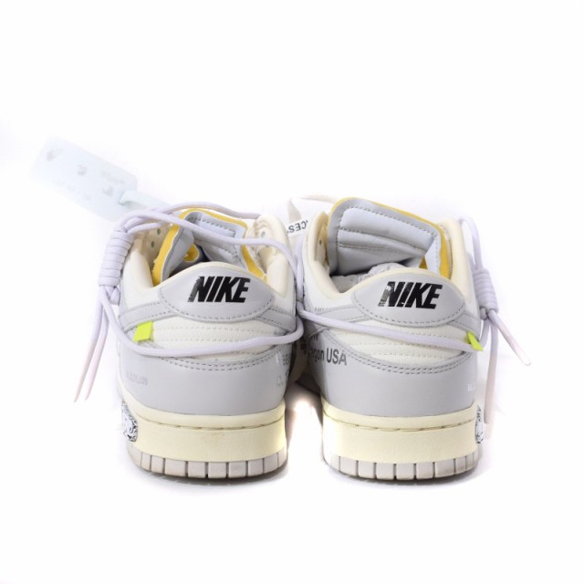 中古】ナイキ NIKE OFF-WHITE DUNK LOW 1 OF 50 Lot49 オフホワイト