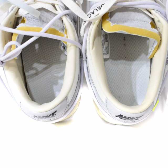 中古】ナイキ NIKE OFF-WHITE DUNK LOW 1 OF 50 Lot49 オフホワイト