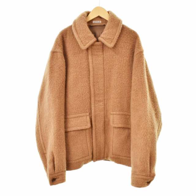 【中古】オーラリー AURALEE 19AW BABY CAMEL BRUSHED MELTON BLOUSON ベビーキャメル ジャケット ブルゾン  A9AB01CS｜au PAY マーケット