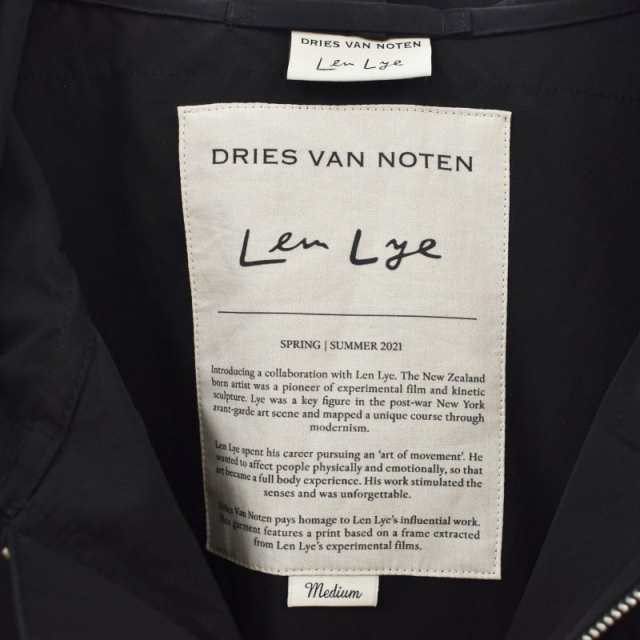 中古】DRIES VAN NOTEN 21SS Back Print velcro Batch Mods Coat Len