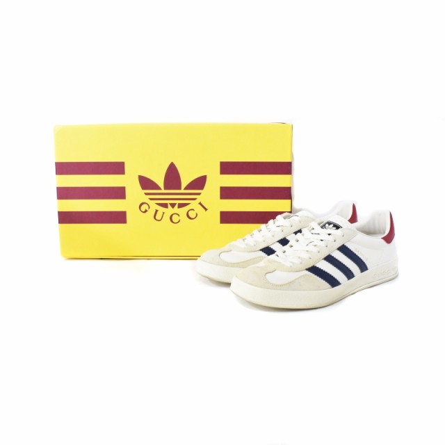 中古】グッチ GUCCI アディダス adidas ガゼル ストライプ スニーカー 