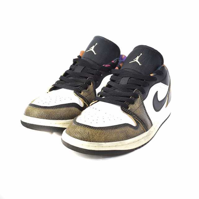 【中古】ナイキ NIKE Air Jordan 1 Low Wear Away エアジョーダン1 ロー スニーカー US10 28cm 黒  DQ8422-001｜au PAY マーケット