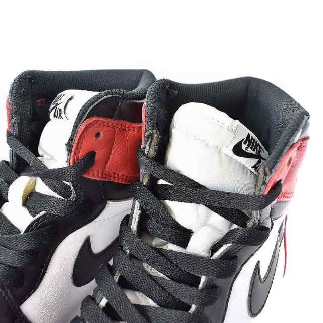 中古】ナイキ NIKE Air Jordan 1 Retro High OG Black Toe (2016