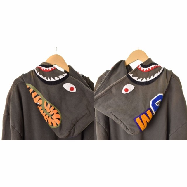 中古】アベイシングエイプ A BATHING APE SHARK PULLOVER HOODIE