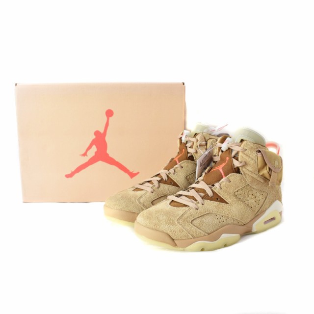 【中古】未使用品 NIKE TRAVIS SCOTT AIR JORDAN 6 BRITISH KHAKI エアジョーダン6 ブリティッシュカーキ  DH0690-200｜au PAY マーケット