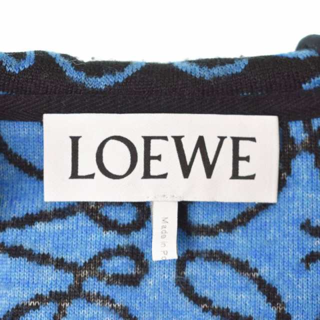 中古】ロエベ LOEWE 22AW アナグラム ジップアップ フリース パーカー