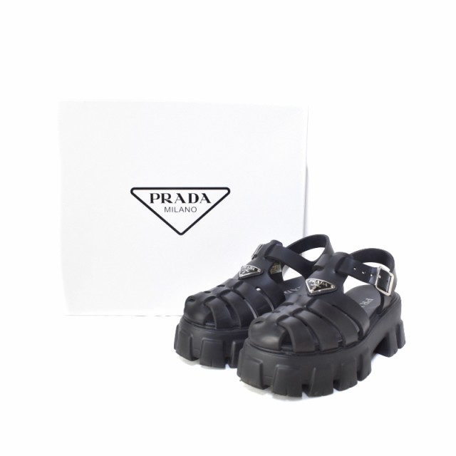 中古】プラダ PRADA モリノス フォームラバーサンダル グルカサンダル