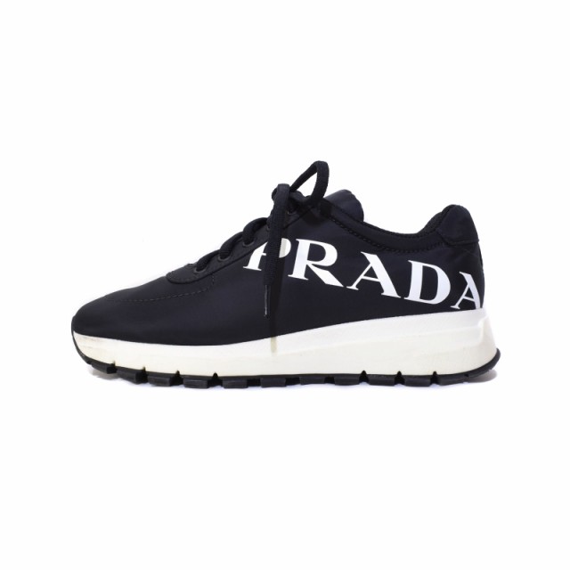 中古】プラダ PRADA スニーカー ローカット レースアップ シューズ