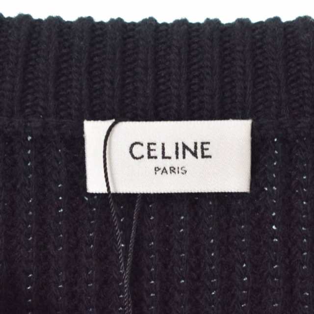 中古】未使用品 セリーヌ CELINE 23SS カラーストーン クルーネック