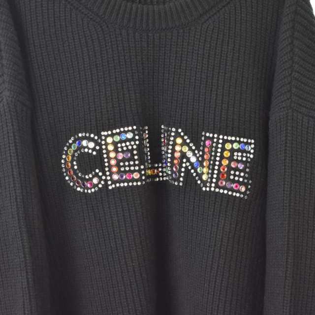 中古】未使用品 セリーヌ CELINE 23SS カラーストーン クルーネック