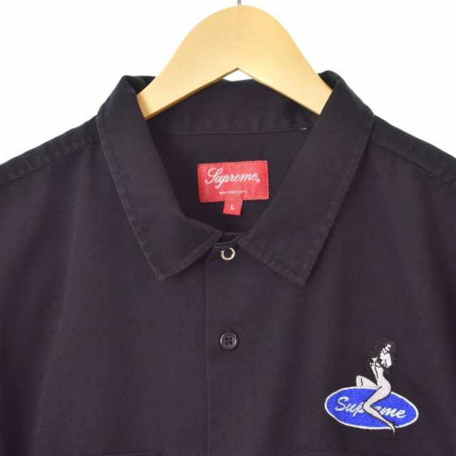 中古】シュプリーム SUPREME 18SS Pin Up Work Shirt ピンナップ