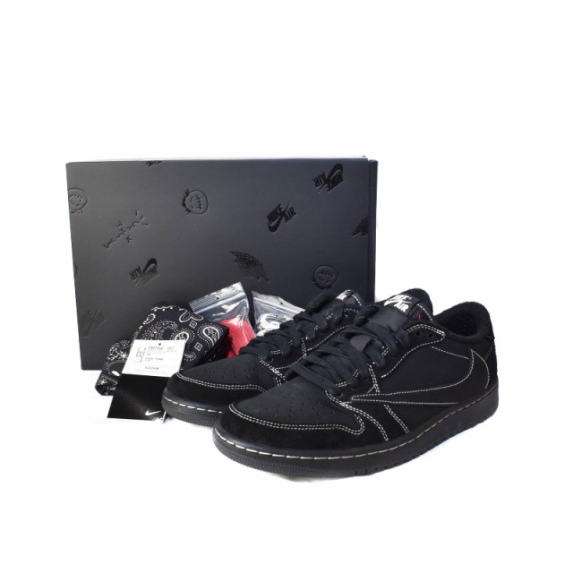 中古】NIKE Travis Scott Air Jordan 1 Low OG SP Black Phantom エア