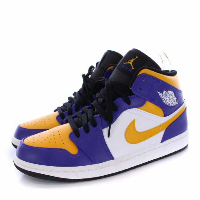 中古】ナイキ NIKE AIRJORDAN1 MID Lakers エアジョーダン1 ミッド