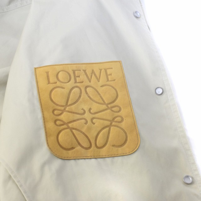 中古】ロエベ LOEWE 21AW アナグラム ノーカラー 比翼 コート 46 S