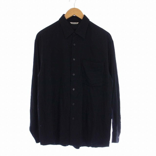 中古】オーラリー AURALEE 21AW SUPER LIGHT WOOL SHIRTS スーパー