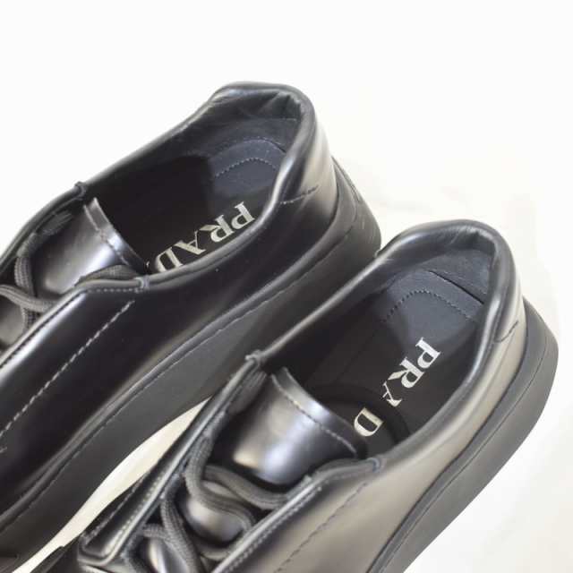 【中古】プラダ PRADA 21AW ブラッシュドレザー プラットフォームソール ダービーシューズ 5 1/2 24.5cm 黒 2EG312｜au  PAY マーケット