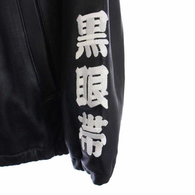 中古】ワコマリア BLACK EYE PATCH LEATHER BOMBER JACKET ボンバー