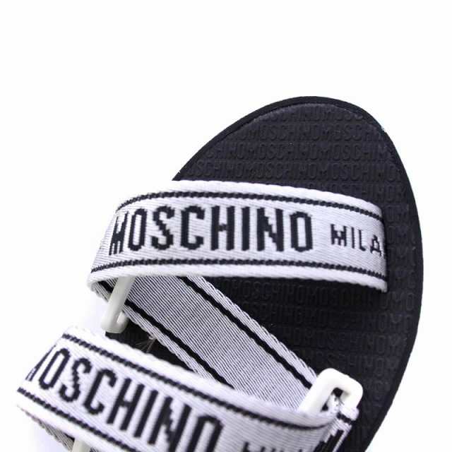 中古】未使用品 モスキーノ MOSCHINO プラットフォームサンダル ロゴ