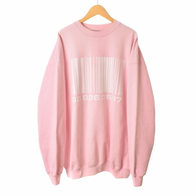 【中古】ヴェトモン VETEMENTS 22SS BIG BARCODE SWEATSHIRT ビッグ バーコード スウェット トレーナー XS VL12TR100P