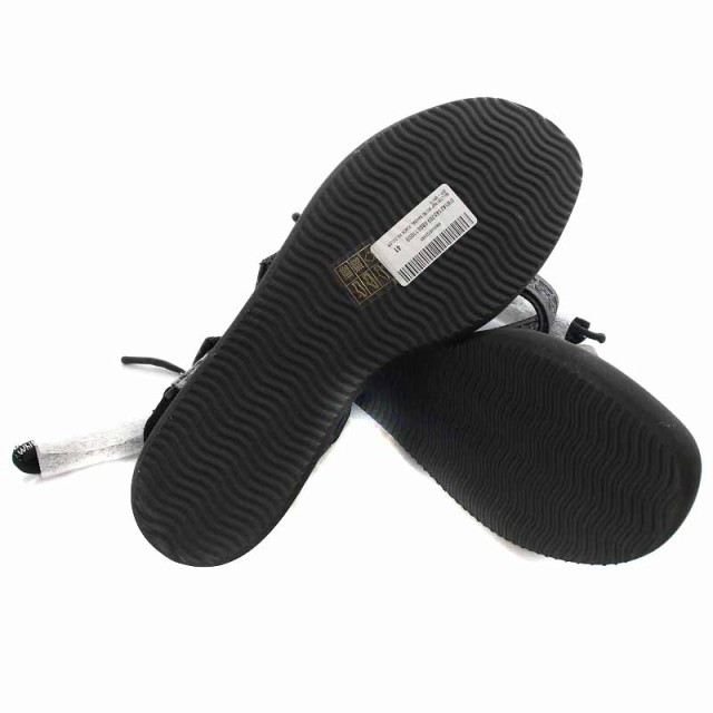 【中古】未使用品 オフホワイト OFF WHITE MULTISTRAP MICRO SANDAL ストラップサンダル レースアップ ロゴ 41  黒｜au PAY マーケット