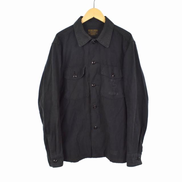 【中古】ワコマリア WACKO MARIA 天国東京 ミリタリーシャツ ジャケット 長袖 S チャコールグレー メンズの通販は 4,929円