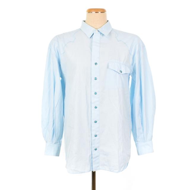 【中古】トーガ プルラ TOGA PULLA シャツ ブラウス 長袖 36 水色 ライトブルー TP72-FJ214 レディースの通販は