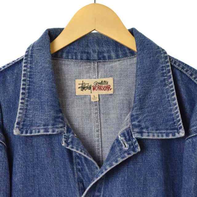 ステューシー stussy デニム カバーオール デニムジャケット L