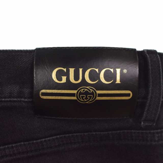 中古】グッチ GUCCI ウォッシュドデニム テーパードパンツ デニムパンツ ジーンズ ロゴ 30 ブラック 408637 ☆AA☆の通販はau  PAY マーケット - ブランド古着のベクトル | au PAY マーケット－通販サイト