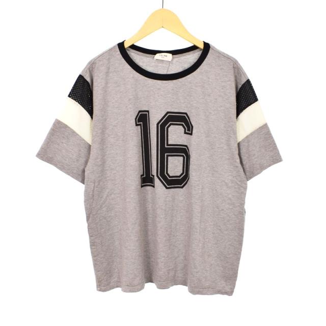 【中古】セリーヌ CELINE by Hedi Slimane 24SS 70s Tee セーズ70sTシャツ 半袖 ナンバリング プリント L 2X477671Qの通販は 27,170円