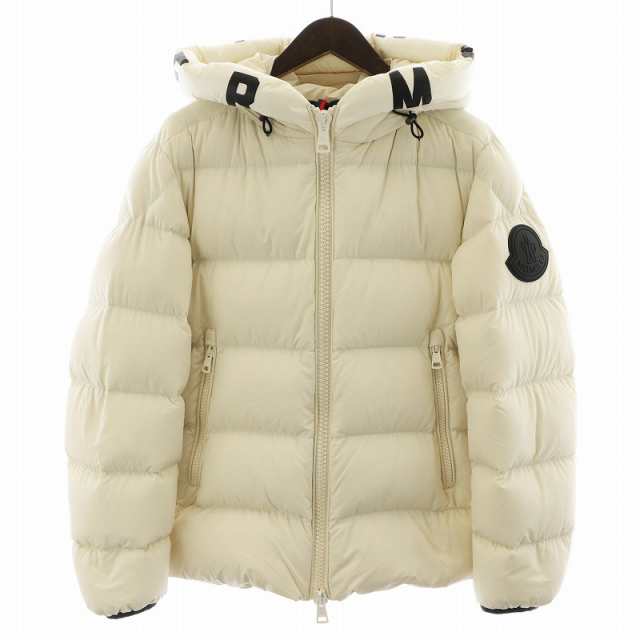 【中古】モンクレール MONCLER DUBOIS GIUBBOTTO デュボイス ギューボット ダウンジャケット フード ロゴ 1 XS 白