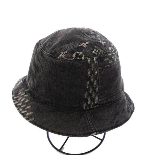 【中古】LOUIS VUITTON 20AW NIGO Damier Giant Wave Monogram Sun Hat バケットハット 帽子 モノグラム グレー