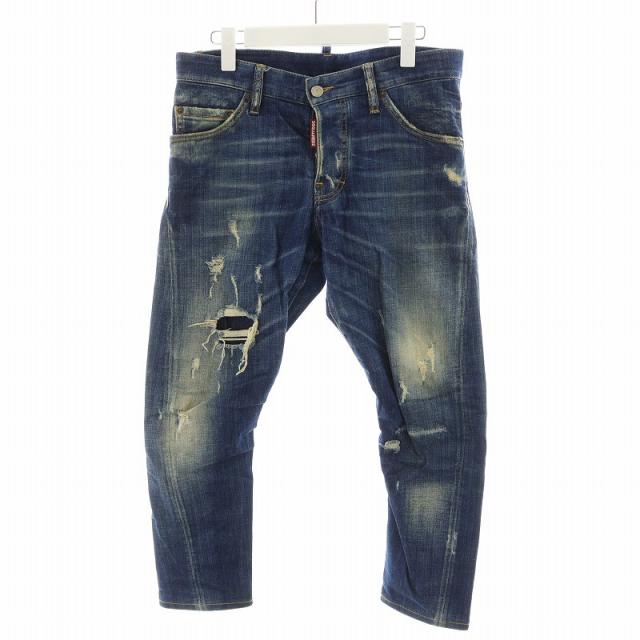 【中古】ディースクエアード DSQUARED2 Sexy Twist Jean ジーンズ デニムパンツ ジーパン 46 S 青 ブルー S74LB0416の通販は