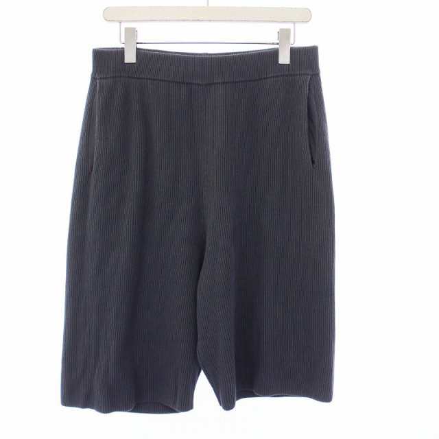 【中古】未使用品 AURALEE 22SS Super Hard Twist Rib Knit Shorts ショートパンツ イージー 4 M グレー A22SP03TR