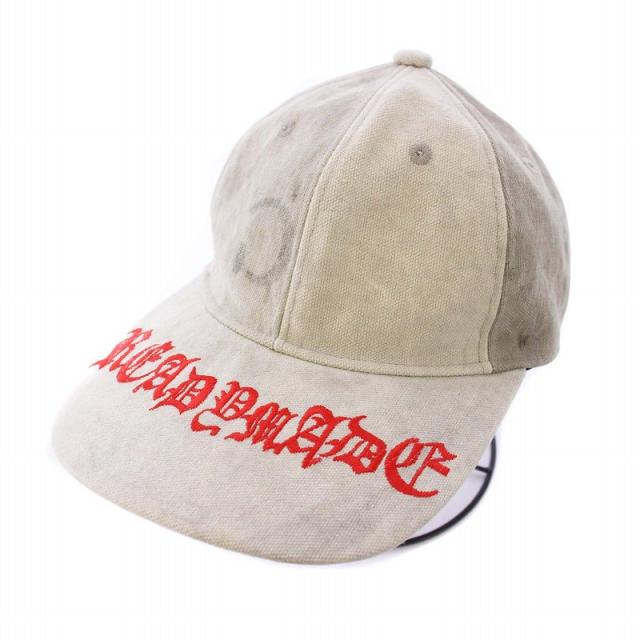 【中古】レディメイド キャップ スマイル  ベースボールキャップ 帽子 ロゴ刺繍 ベージュ RE-CO-WH-00-00-250の通販は