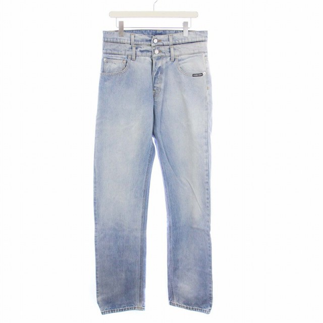 【中古】VETEMENTS VTMNTS Double Waist Jeans デニムパンツ ハイウエスト W30 青 ブルー VL16PA400L ☆AA★ メンズ