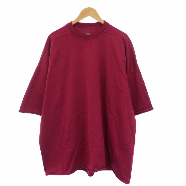 【中古】Rick Owens 23SS TOMMY T オーバーサイズ Tシャツ カットソー 半袖 ONE バーガンディー RU01C4283-BA