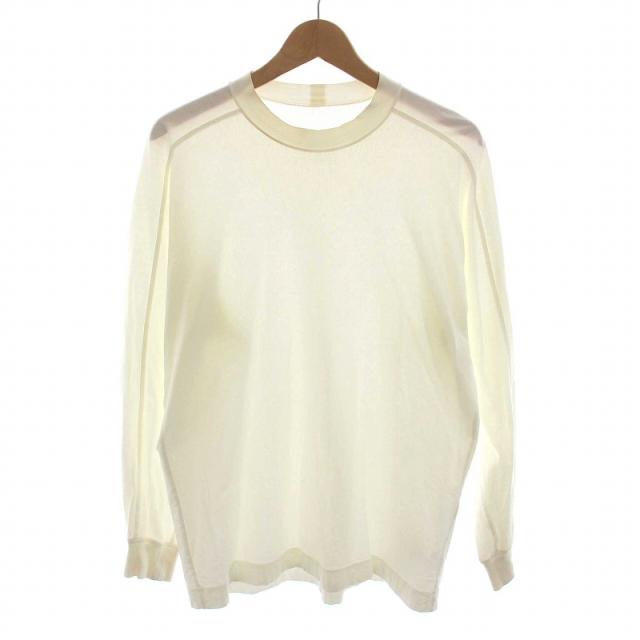 【中古】オムプリッセイッセイミヤケ HOMME PLISSE ISSEY MIYAKE Tシャツ カットソー ロンT 長袖 コットン 2 M 白の通販は 7,700円
