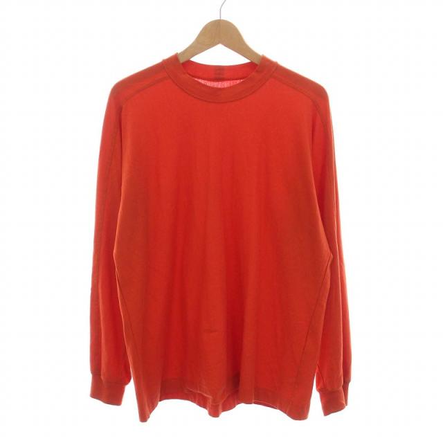 【中古】オムプリッセイッセイミヤケ HOMME PLISSE ISSEY MIYAKE Tシャツ カットソー ロンT 長袖 コットン 2 オレンジの通販は 7,700円