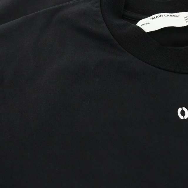 【中古】オフホワイト OFF WHITE Tシャツ カットソー 半袖 バックプリント フラワー 花 XS 黒 ブラック /AN7 メンズの通販は