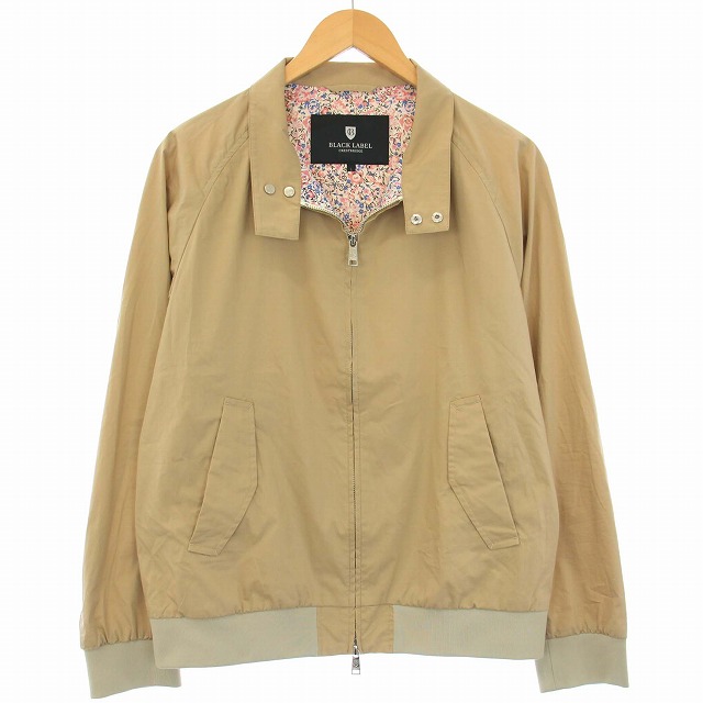 【中古】ブラックレーベルクレストブリッジ ハリントンジャケット ブルゾン ジップアップ L ベージュ メンズの通販は 4,876円