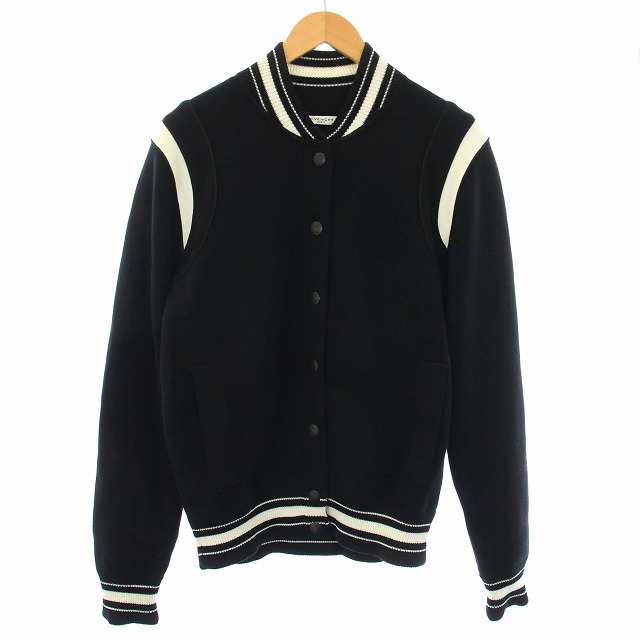 【中古】ジバンシィ 19SS Knit Bomber 4Gロゴ ウールニットボンバージャケット S 黒 ブラック BW003B4Z32 メンズ