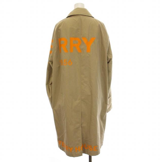 中古】バーバリー ホースフェリープリント ステンカラーコート ロング  