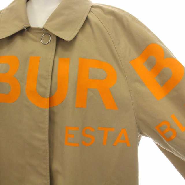 中古】バーバリー ホースフェリープリント ステンカラーコート