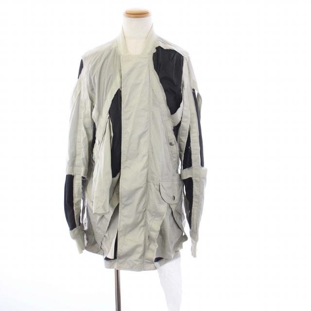 【中古】リックオウエンス Rick Owens 19SS カットアウトフライトジャケット ジップアップ 切替 48 RR19S2908-NZ6109