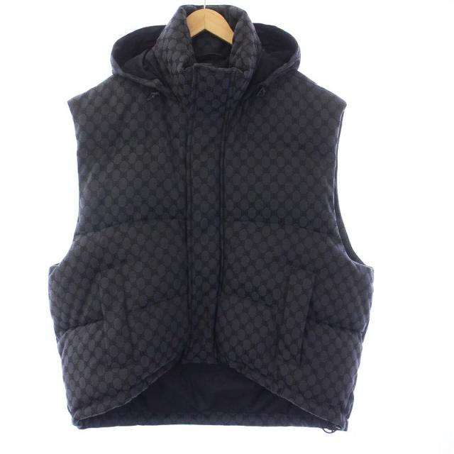 【中古】BALENCIAGA GUCCI The Hacker Project BB Cocoon Puffer Vest 中綿ベスト ハイネック フード 46 S 黒 681886