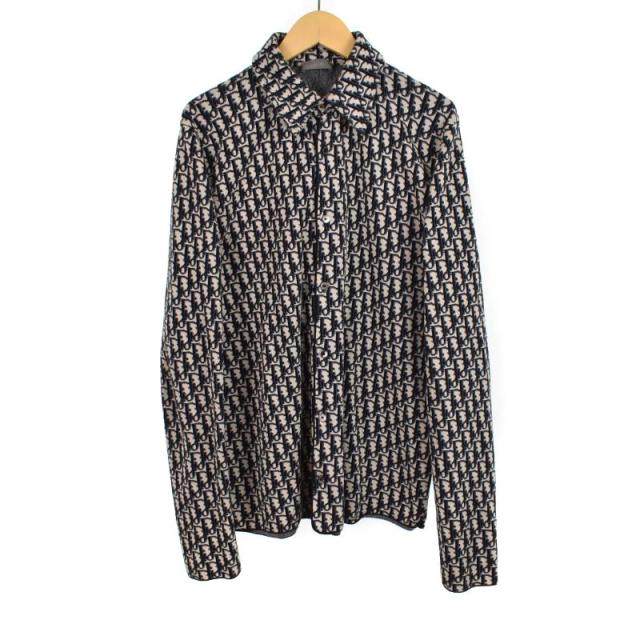 【中古】ディオール Dior 20SS Oblique Overshirt オブリーク オーバーシャツ 長袖 総柄 S ベージュ 023M550AT099 ☆AA★ メンズの通販は