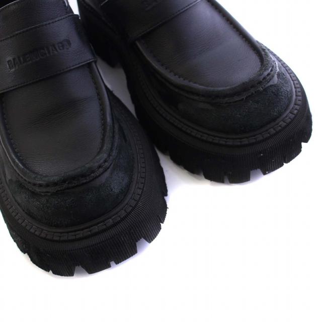 BALENCIAGA ブラック レザー ローファー archive - メルカリ