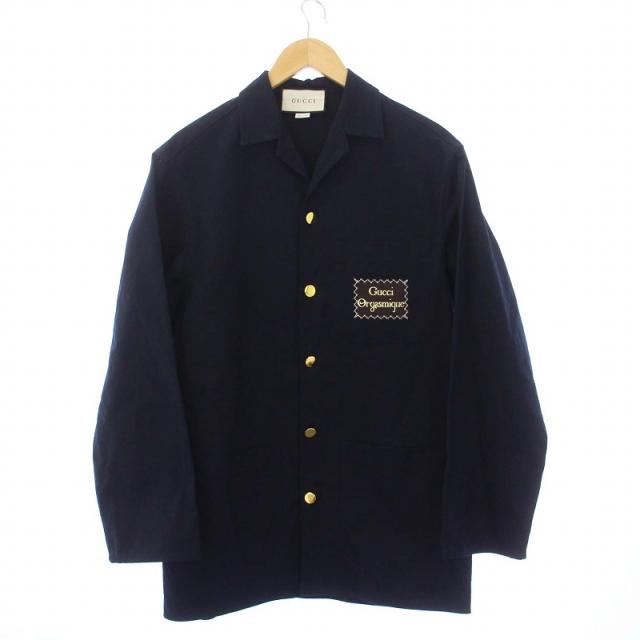 美品 グッチ　テーラードジャケット　金ボタン　GGブローチ　ブラック　38 美品 グッチ テーラードジャケット 金ボタン GGブローチ ブラック 38