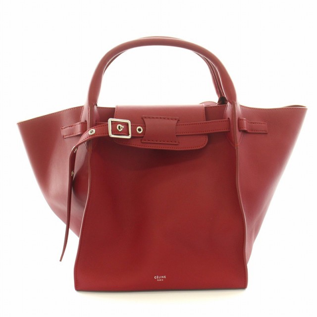 【中古】セリーヌ CELINE ビッグバッグ スモール ハンドバッグ ショルダーバッグ レザー 2WAY 鞄 赤 レッド